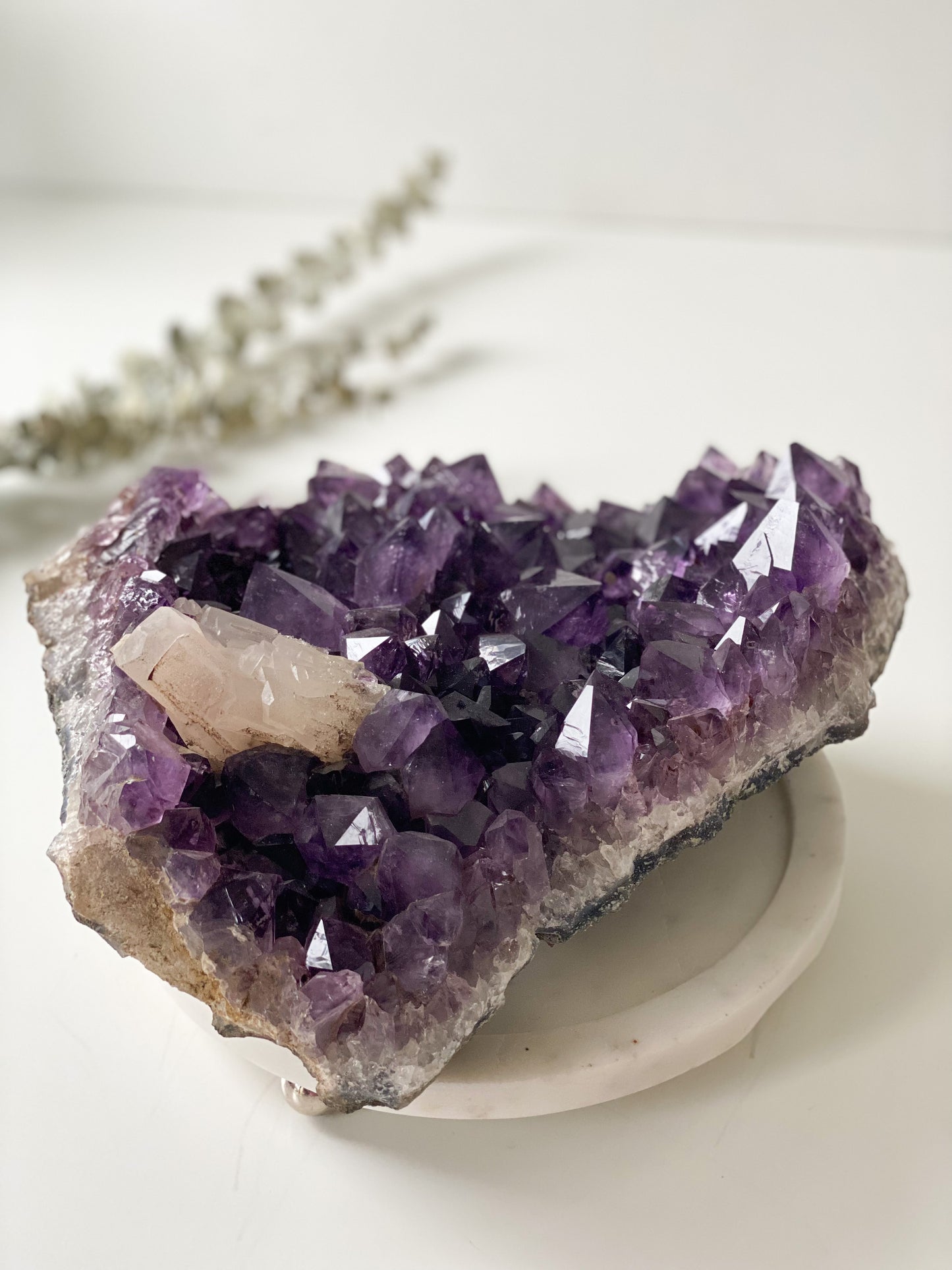Amethyst Cluster AA Grade with Calcite