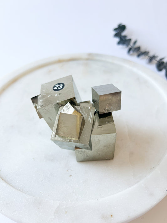 Pyrite Interlocking cubes #23