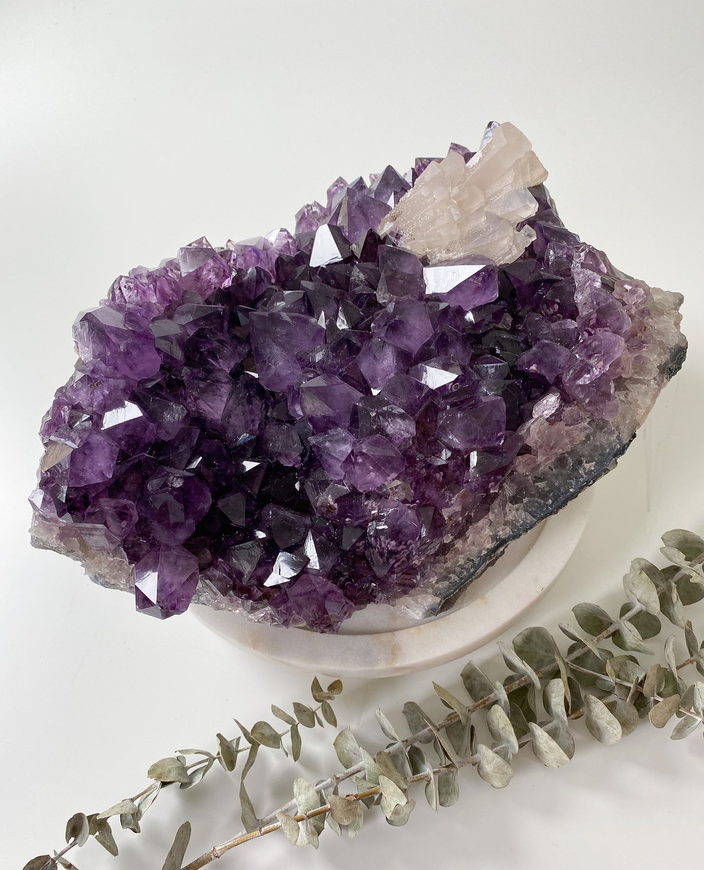 Amethyst Cluster AA Grade with Calcite