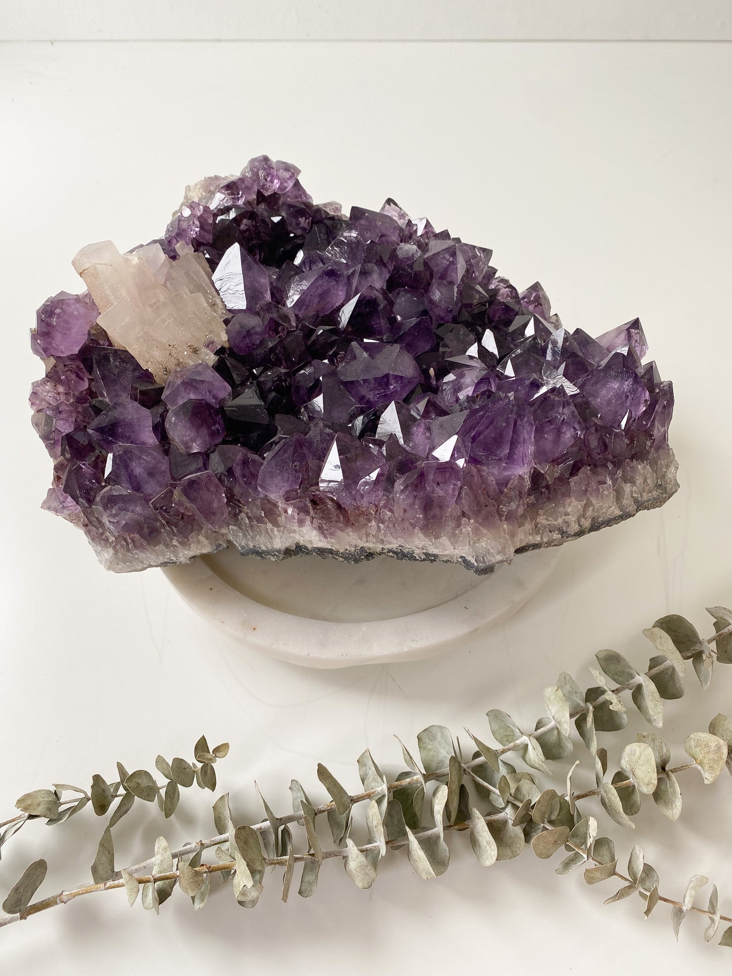 Amethyst Cluster AA Grade with Calcite